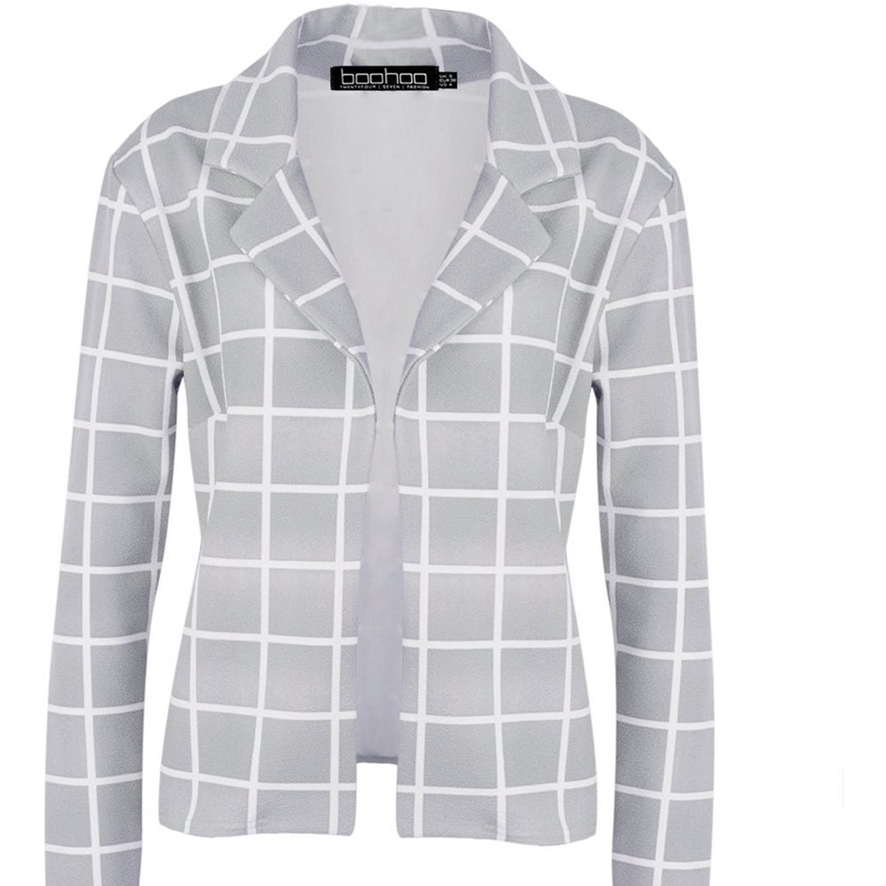 Grid Grey Blazer - Picture 4 of 4